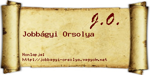 Jobbágyi Orsolya névjegykártya